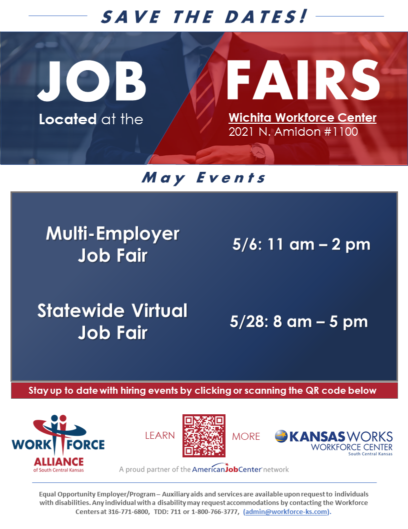 Save the date for May job fairs