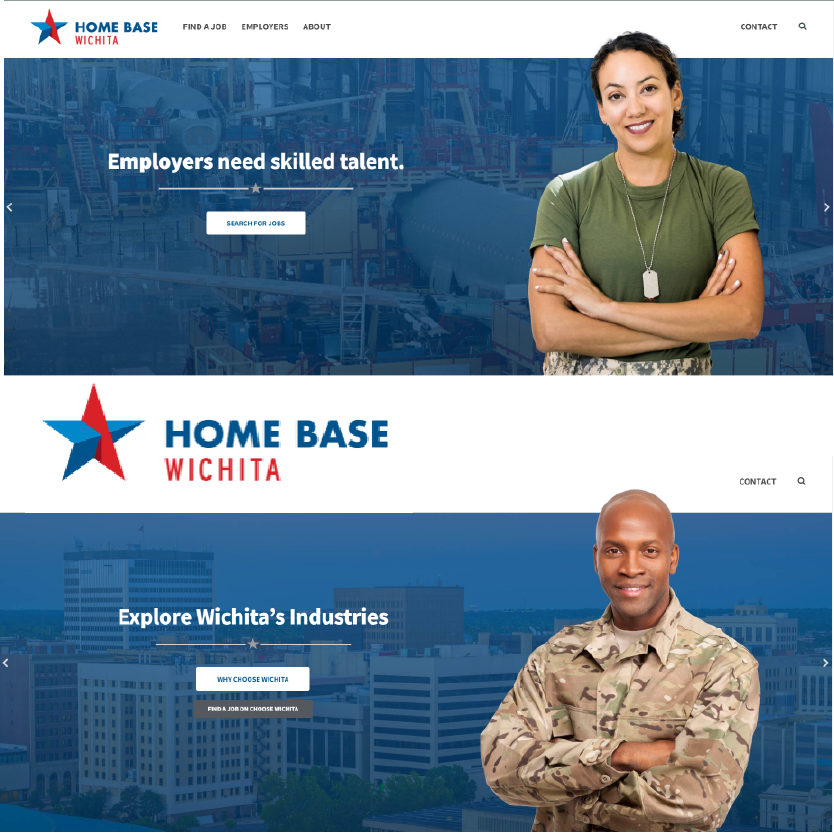 Homepage of Homebase Wichita Website