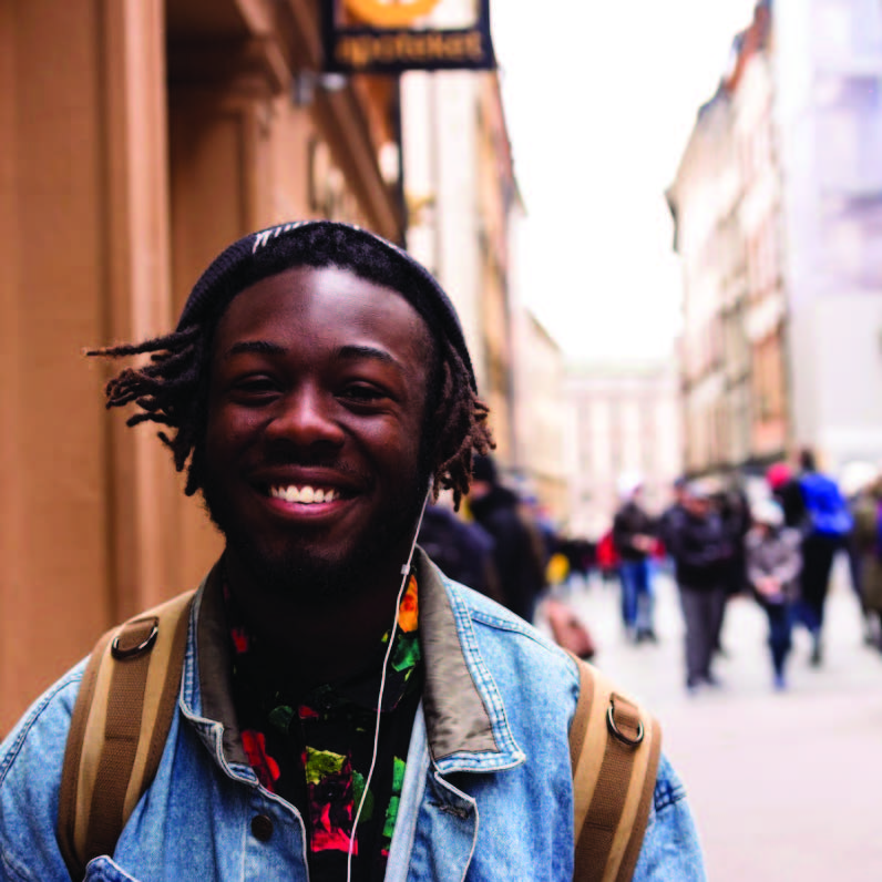 Young man smiling