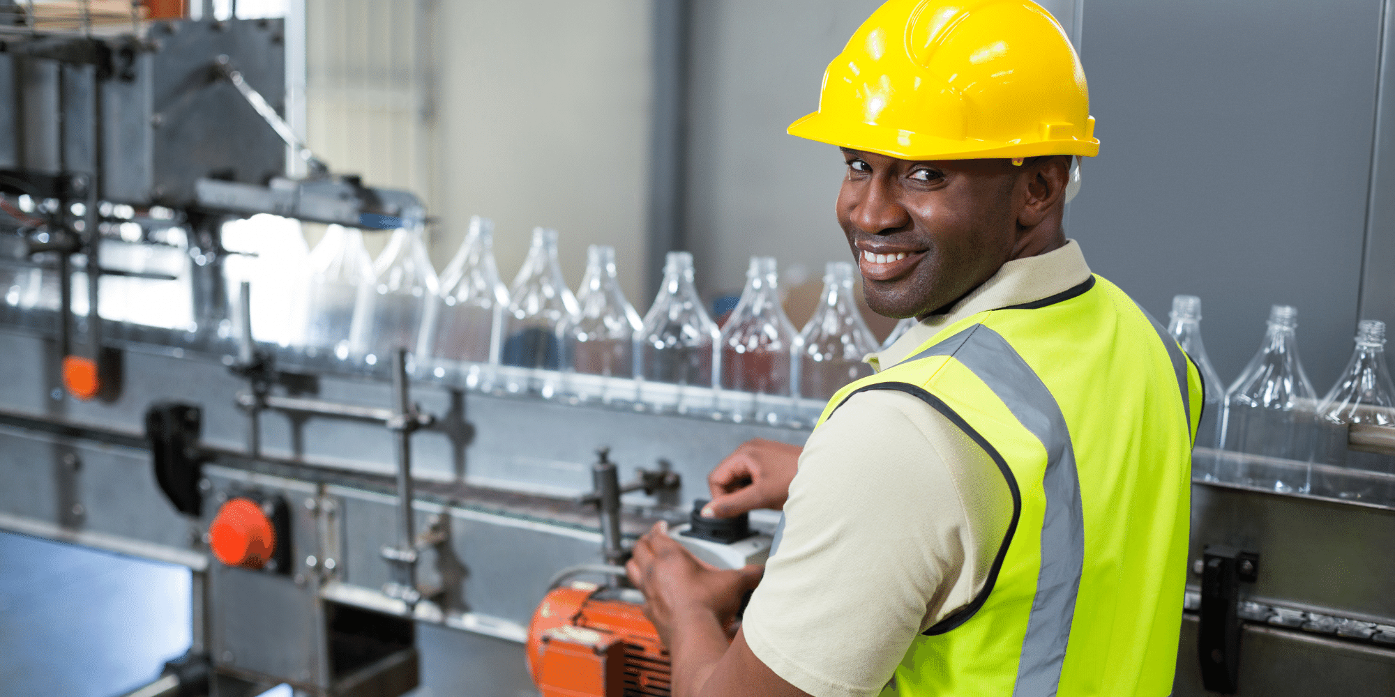 Worker in construction hat